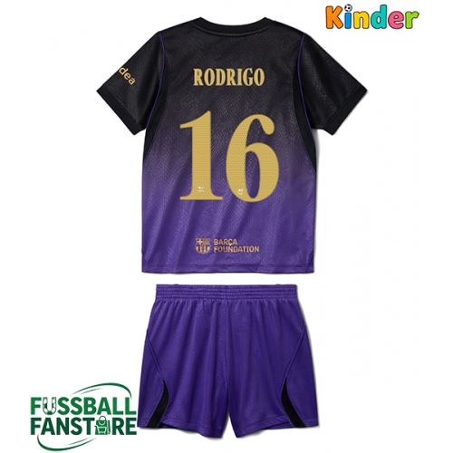 Barcelona Rodri Hernandez #16 Replik Auswärtstrikot Kinder 2026-27 Kurzarm (+ Kurze Hosen)